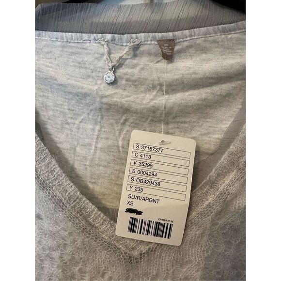 Anthropologie KNITTED & KNOTTED Alessia Alpaca Blend Layered Sweater V-Neck XS - Picture 3 of 8